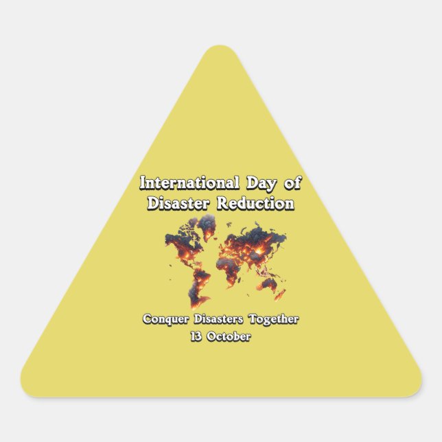 Erobern Sie Desaster zusammen. 13 Oktober Dreieckiger Aufkleber (Vorderseite)