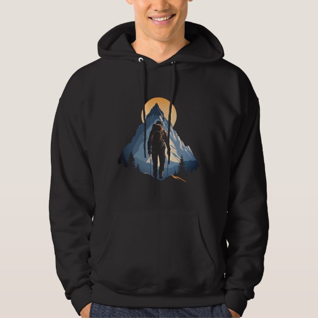 Erobern Sie die begehrte Silhouette der Bergwander Hoodie (Vorderseite)