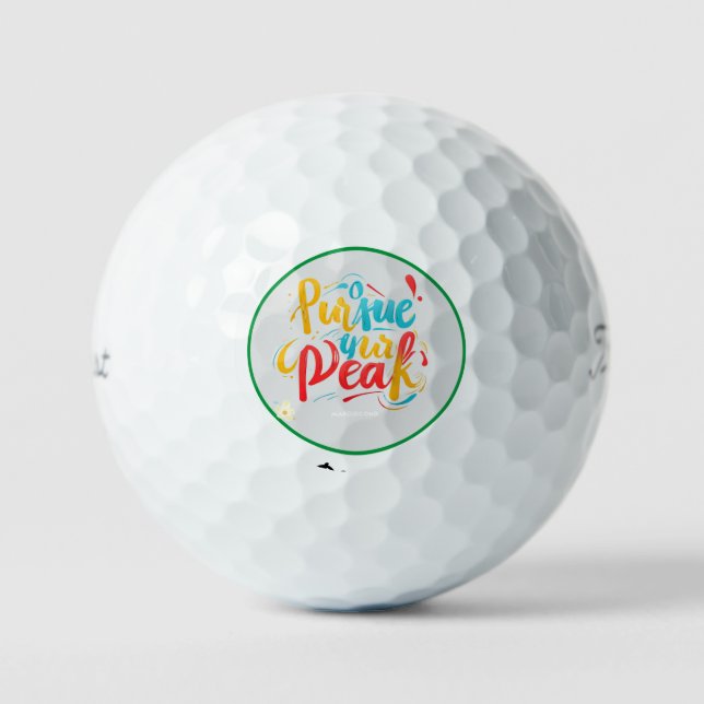 "Erobern Sie die Höhen" Golfball (Vorderseite)