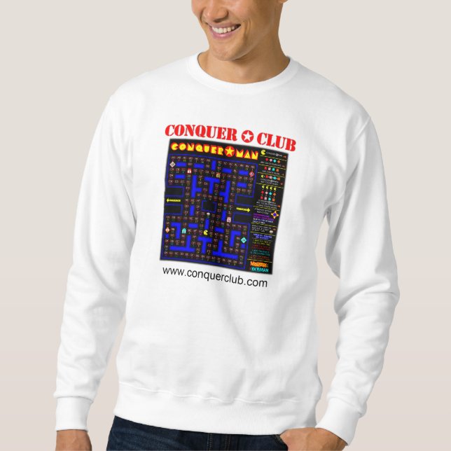 Erobern Sie Mann-Karte Sweatshirt (Vorderseite)