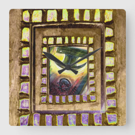 Eroberung des Bösen Quadratische Wanduhr