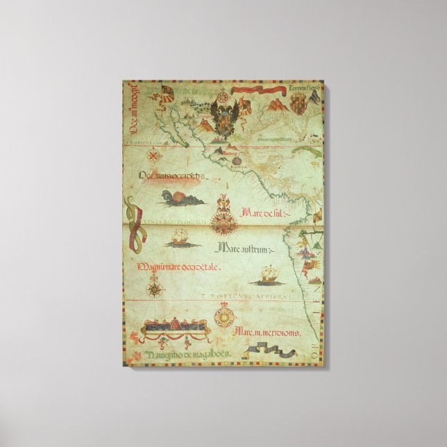 Eroberung Mexikos und Perus Leinwanddruck (Vorderseite)