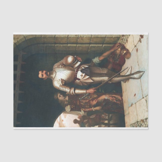 Eroberung (viktorianischer Ritter im Mittelalter) Seidenpapier (Vorderseite)