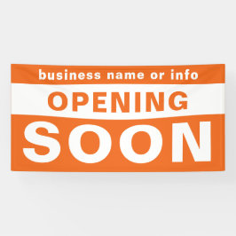 Eröffnung bald Geschäft Orange weißes Outdoor-Bann Banner