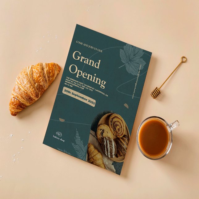 Eröffnung der Bäckerei Feiertagskarte (Von Creator hochgeladen)