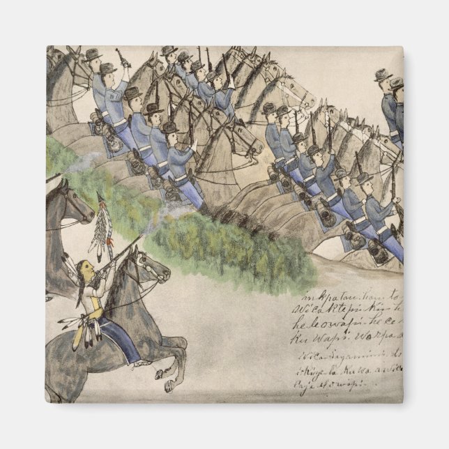 Eröffnung der Schlacht am kleinen großen Horn (Tin Magnet (Vorne)