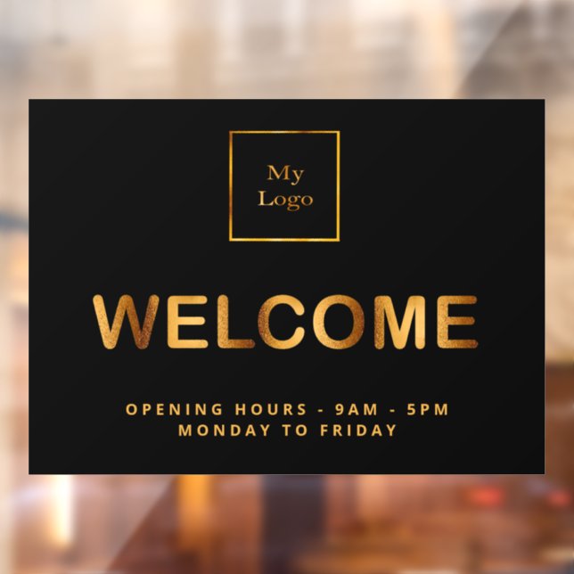 Eröffnung des Logos für das Geschäft mit schwarzgo Fensteraufkleber (Blatt 2)