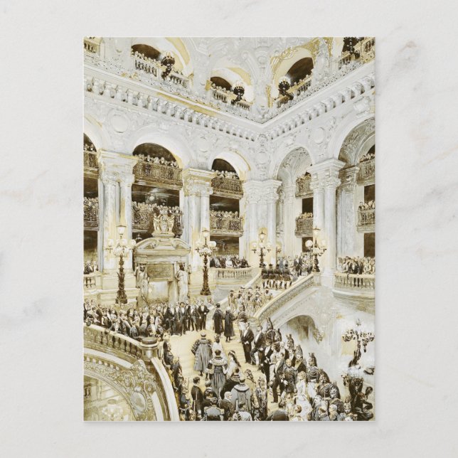 Eröffnung des Opernhauses Paris Postkarte (Vorderseite)