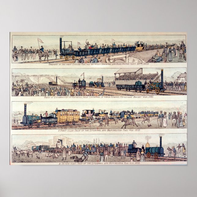 Eröffnung von Stockton und Darlington Poster (Vorne)