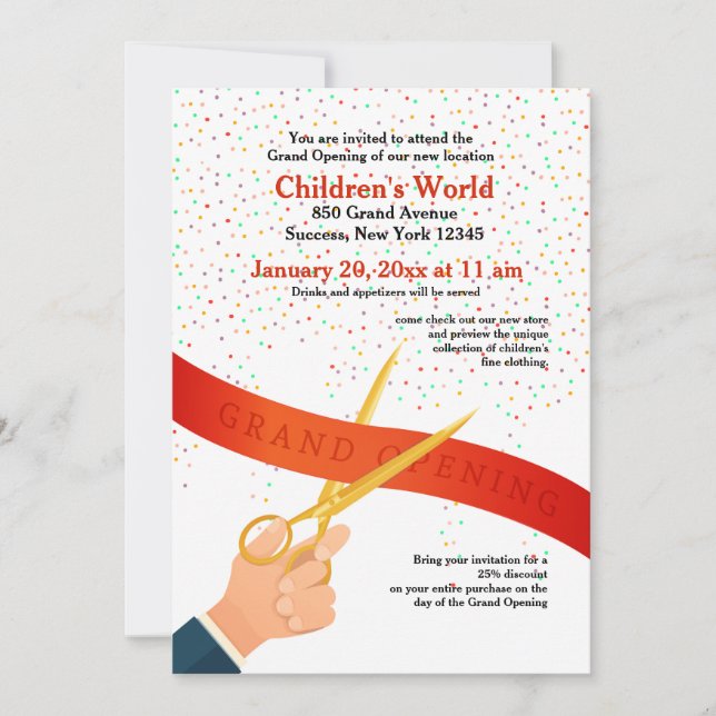 Eröffnungs-Einladung Einladung (Vorderseite)