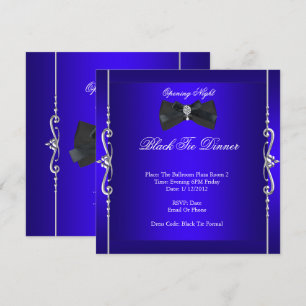 Eröffnungsabend Black Tie Formal Royalblau Einladung
