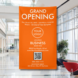Eröffnungsfeier Orange Business Logo QR Banner