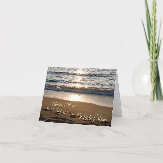 Eröffnungskarte für die Wave Vow-Erneuerung Einladung (Vorderseite)