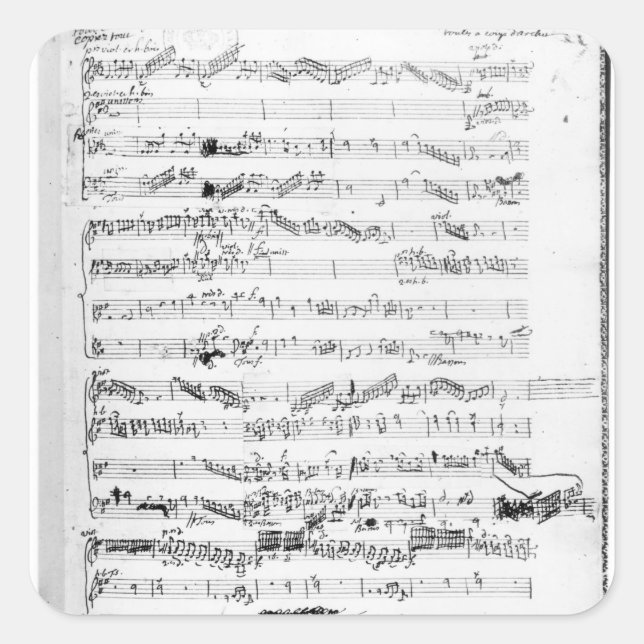 Eröffnungsseite des Punktes 'Les Paladins' Quadratischer Aufkleber (Vorderseite)