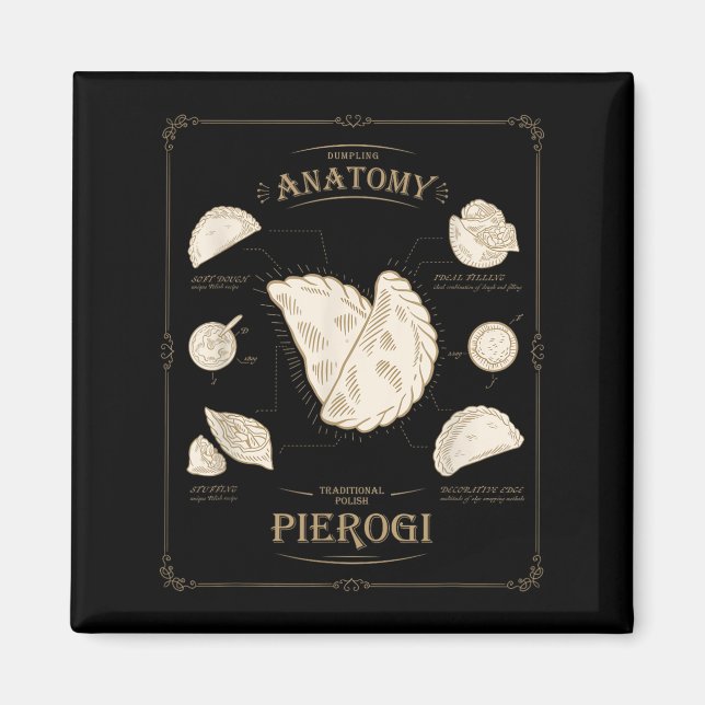 Erogi-Dumpling-Anatomie Einzigartiges Lish-Rezept- Magnet (Vorne)