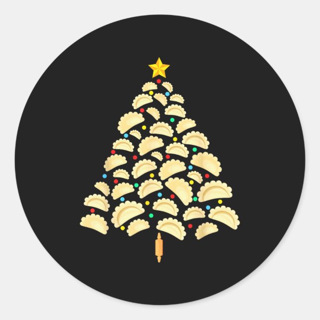 Erogi Tree Lish Christmas Food Funny Tee Men Women Runder Aufkleber (Vorderseite)