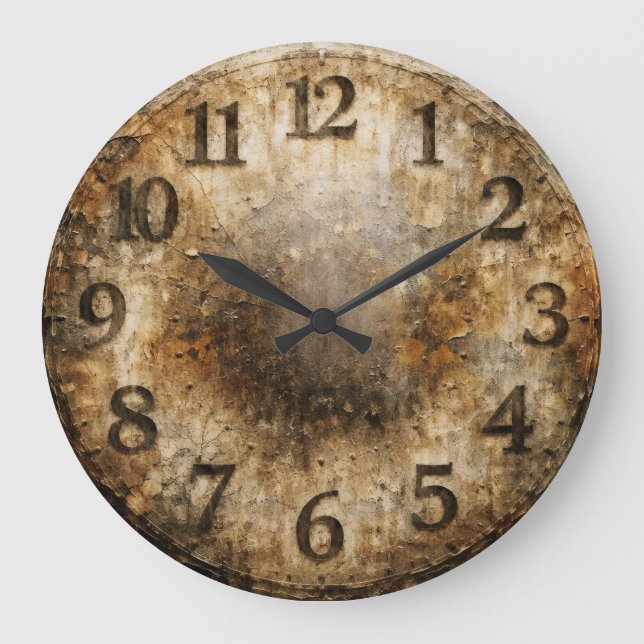 Erosion der Zeit Große Wanduhr (Vorderseite)