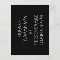 Errare humum est perstrare diabolicum