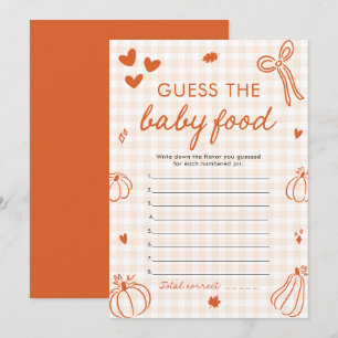 Errate das Babynahrung-Spiel für die Baby-Party zu Einladung