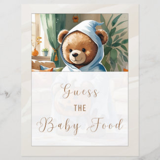 Errate das Babynahrungs-Schild