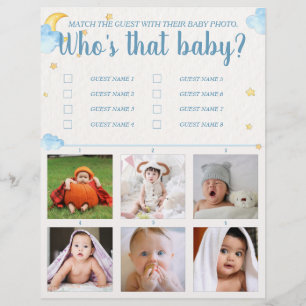 Errate das Babyshower-Spiel Flyer