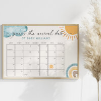 Errate den Ankunftsdatum-Kalender Sonnenschein The