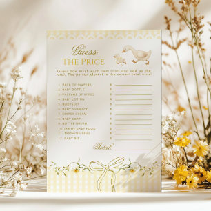 Errate den Preis Dummer Gans Baby Shower Spiel