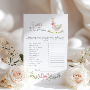 Errate den Preis Goose Books Baby Shower Spiel