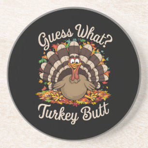 Errate mal Truthahnarsch Lustiger Erntedankfest  Getränkeuntersetzer