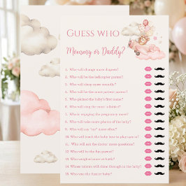 Errate Mami oder Papi Baby Shower Spiel
