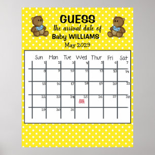 Errate Termin Kalender mit Bären Poster