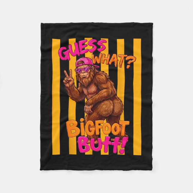 Errate, was Bigfoot Hintern lustiger Sasquatch Squ Fleecedecke (Vorderseite)