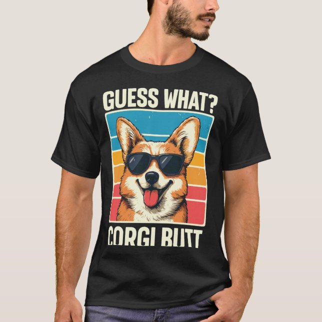 Errate Was Corgi Hintern 1 T-Shirt (Vorderseite)