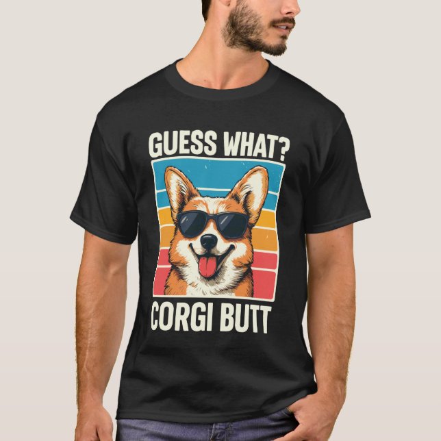Errate Was Corgi Hintern 1 T-Shirt (Vorderseite)