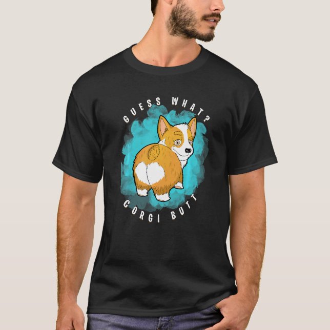 Errate was Corgi Hintern  Corgi T-Shirt (Vorderseite)