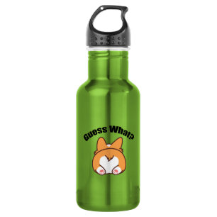 Errate was Corgi Hintern Humor Edelstahlflasche