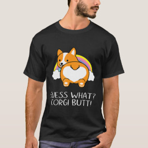 Errate Was Corgi Hintern Süßer Regenbogen Corgi Be T-Shirt