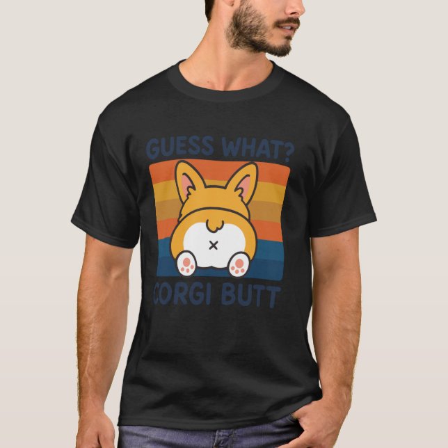 Errate Was Corgi Hintern T-Shirt (Vorderseite)