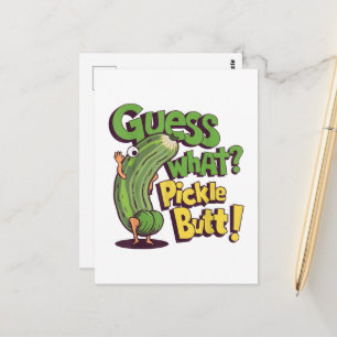 Errate was_ Gurkenpopo! Lustige Gurke Postkarte