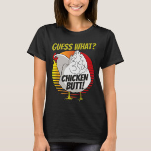 Errate Was Hühnerhintern Lustiger Bauernhof Tier H T-Shirt