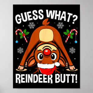 Errate Was Rentierarsch Weihnachten Santa Lustig W Poster