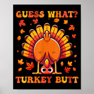 Errate Was Truthahn Hintern Lustiger Thanksgiving Poster
