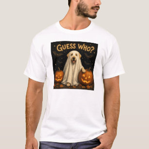 Errate Wer? Halloween-Geist Labrador-Hund-Design T-Shirt