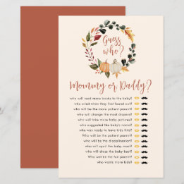 Errate Wer Herbstlicher Herbstkranz Baby Shower Sp
