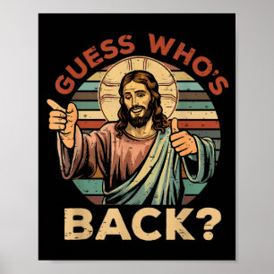 Errate Wer ist zurück_ Christlich Jesus Bibelvers Poster
