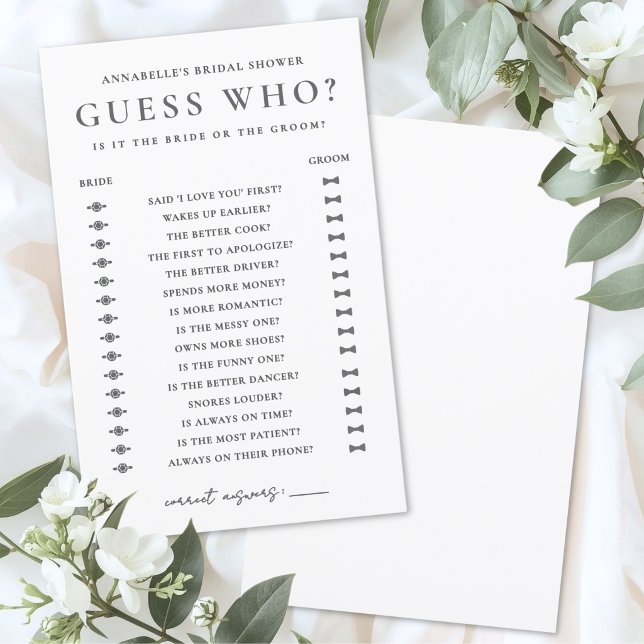 Errate-Wer-Minimalistische-Junggesellinnen-Abschie (Guess Who Minimalist Bridal Shower Game)