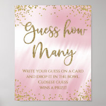 Errate wie viele Baby Shower Spiel