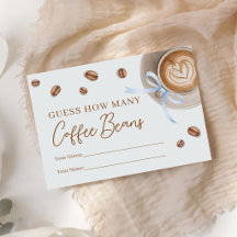 Errate wie viele Kaffeebohnen Baby Shower