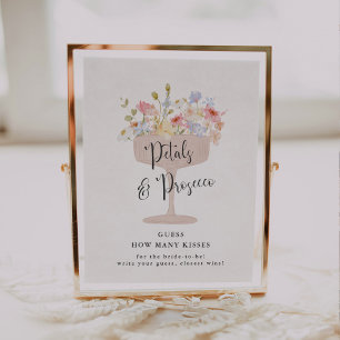 Errate wie viele Küsse Brautparty-Spiel Poster