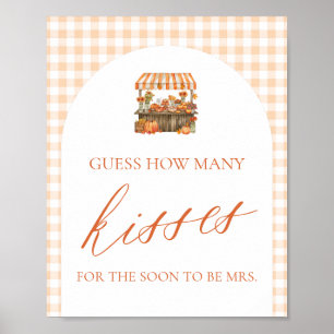 Errate-wie-viele-Küsse-Herbstbauernmarkt-Schild Poster